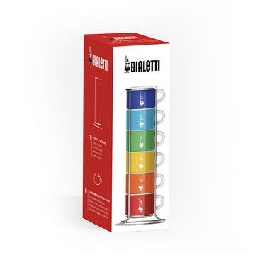 BIALETTI COLOUR STACKABLE CUPS (Set 6)